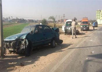إصابة 4 أشخاص بينهم طفل في حادث بصحرواي بني سويف 5