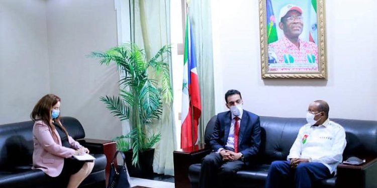 السفير المصري لدى غينيا الاستوائية يلتقي سكرتير عام الحزب الديمقراطي الحاكم
