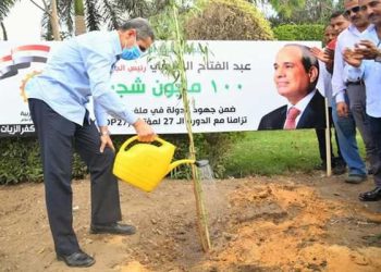 تنفيذا لمبادرة الرئيس.. الانتهاء من زراعة 1450مليون شجرة خلال السنة الأولي 2