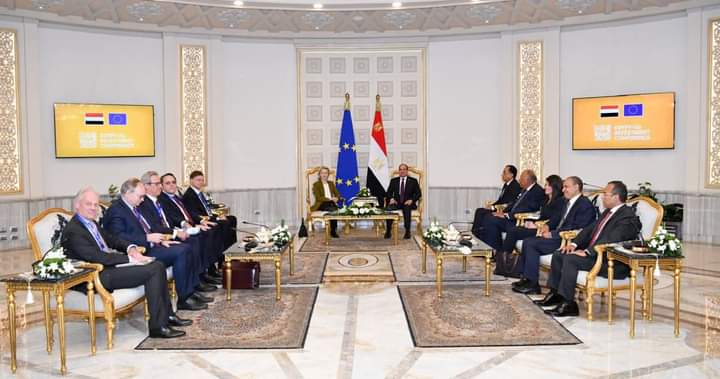 الرئيس السيسي يستقبل رئيسة مفوضية الاتحاد الأوروبي على هامش انعقاد مؤتمر الاستثمار المصري - الأوروبي 2
